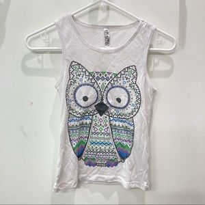 White Owl Tank top